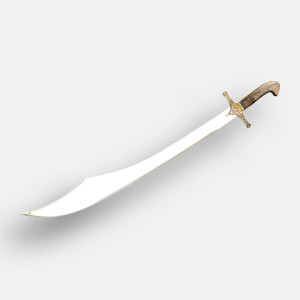 Ahşap Kabze - Desenli Balçaklı Sinbad Kılıcı